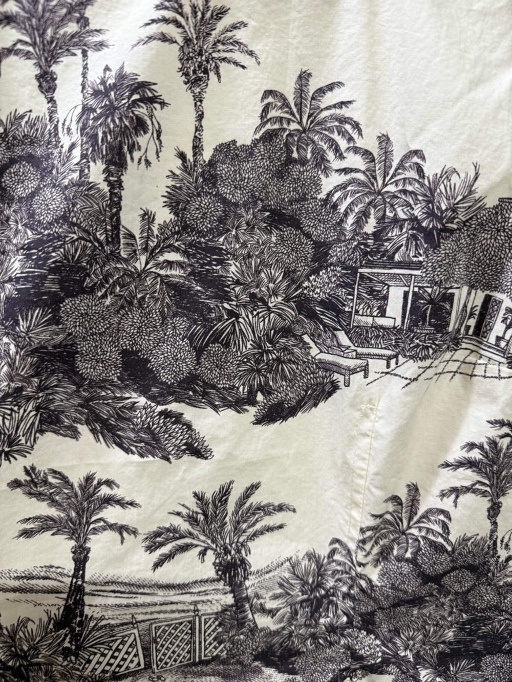 Tuckernuck x India Hicks Hibiscus Hill Toile Domino Mini Dress M Cream Black - Picture 4 of 6